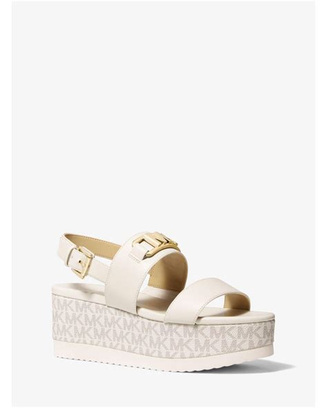 michael michael kors camila faux leather flatform sandal|Camila Faux Leather Flatform Sandal .